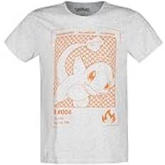 Pokémon Glumanda Männer T-Shirt weiß XL 100% Baumwolle Anime, Fan-Merch, Gaming,