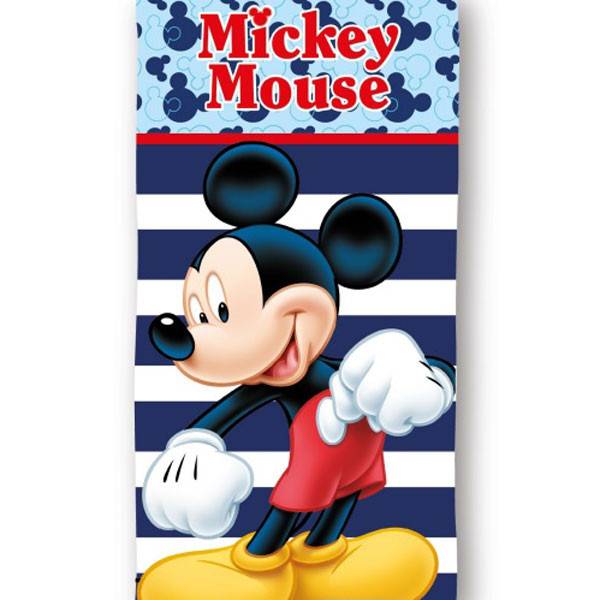 Disney Musse Pigg randig badhandduk, strandhandduk 70x140 cm
