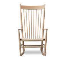 Fredericia Furniture - Wegner J16 Rocking Chair, Såpad ek, Naturfärgad sits - Fåtöljer - Hans J. Wegner - Beige - Naturmaterial/Trä