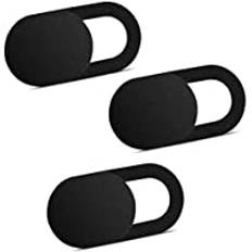 ivoler [3-pack] Webkamera skydd för integritet, 0.027 inch ultratunn design Webbkameraskydd för Macbook, iPad, laptop, bärbar dator, stationär dator, PC, surfplatta, smartphone och säkerhet - Svart