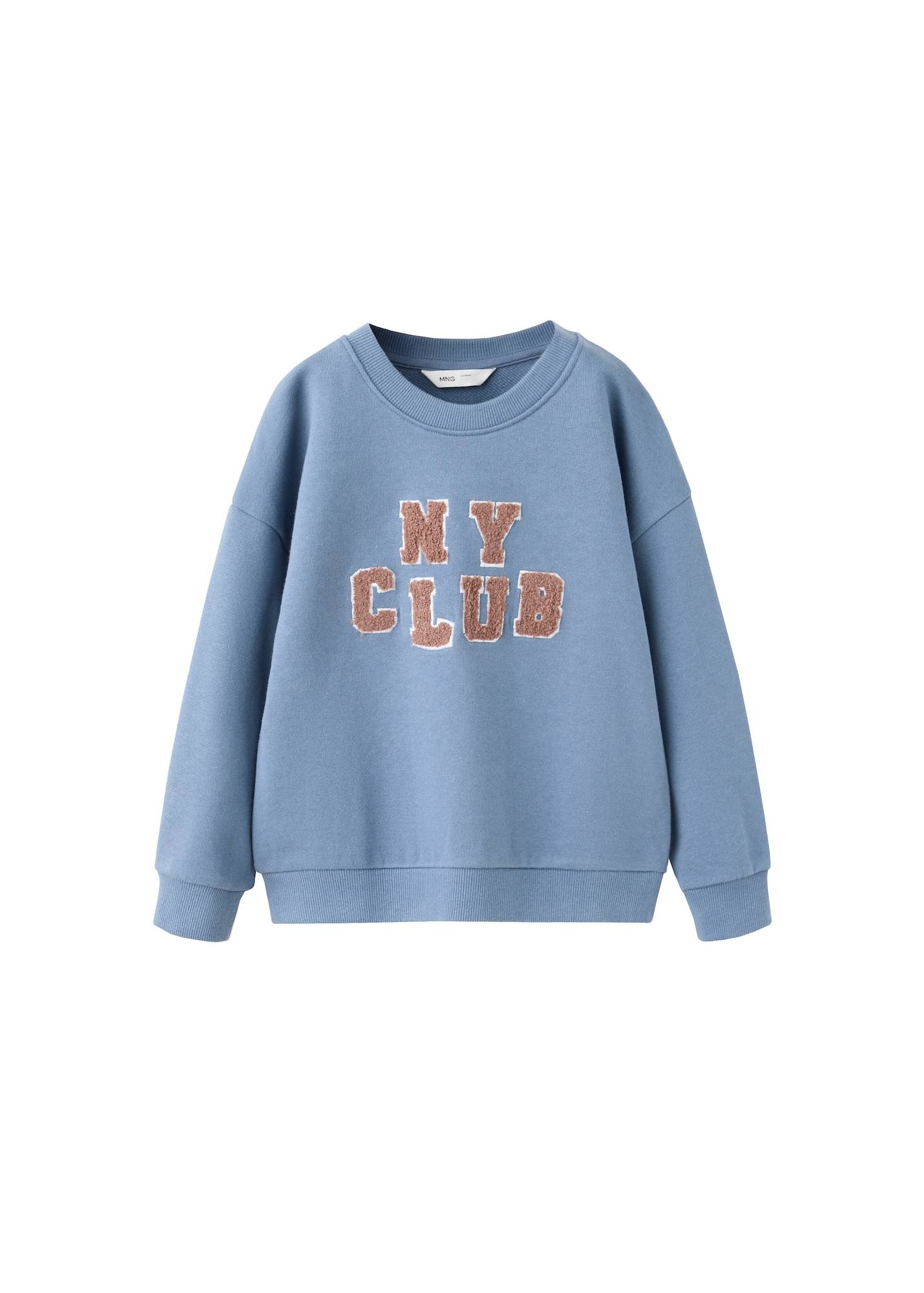 MANGO KIDS Sweatshirt 'NYCLUBS' opal / ljusbrun / vit