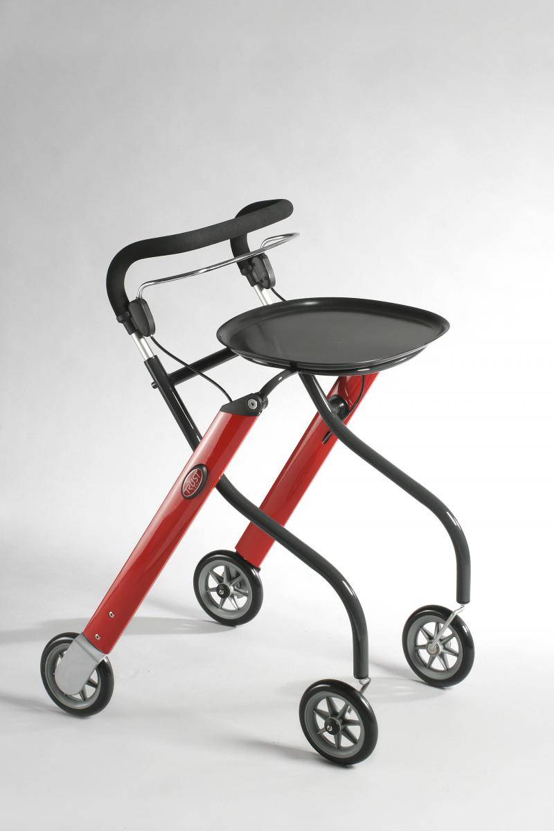 Trustcare Trust Lets Go Indendørs Rollator Rød stel