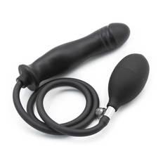 Oppustelig Dildo Lang (Black)
