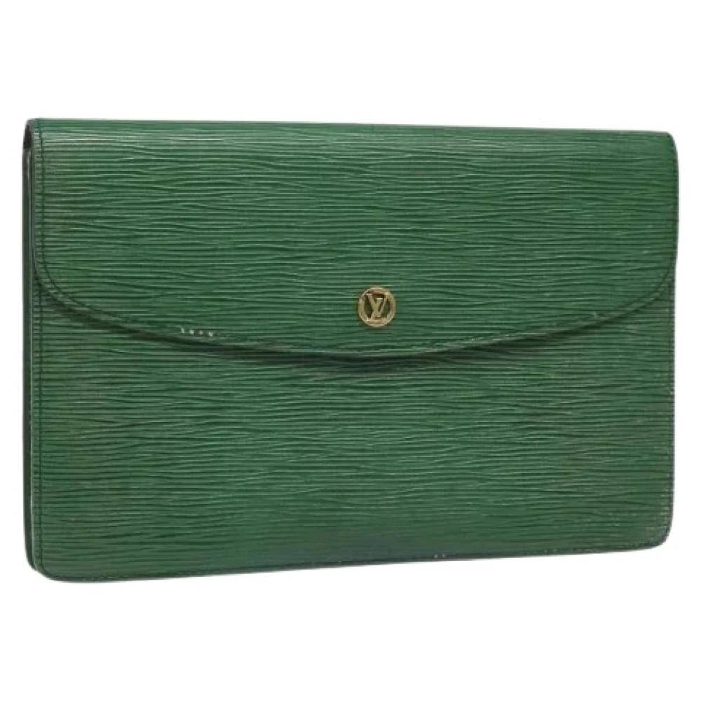 Louis Vuitton Vintage Pre-owned Epi Leather Clutch Taske - Vintage - Dame - Grøn - ONE SIZE - Læder