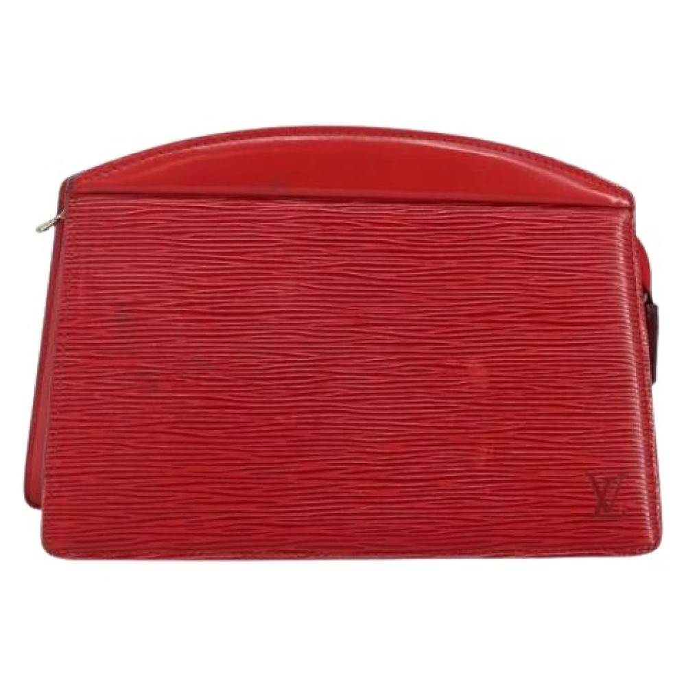 Louis Vuitton Vintage Pre-owned Laeder clutches - Vintage - Dame - Rød - ONE SIZE - Tyl