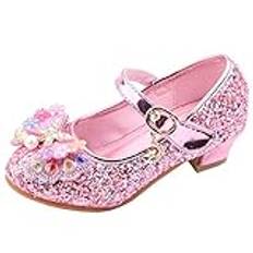 Spädbarn barn baby flickor dra på skor pärla kristall bling rosett enkel prinsessa skor sandaler fest bröllop söt, X 94 Rosa, 10.5 UK Wide