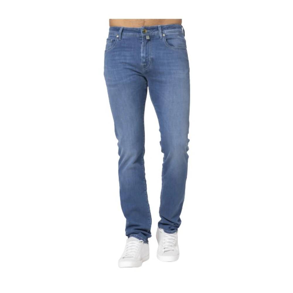 Jacob Cohën, Jeans , Herre, Blå, W38, Bomuld, Bard Fast Slim-Fit Jeans