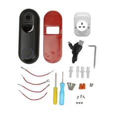 Wireless Doorbell Camera 1080P HD Smart Wifi Intercom Doorbell with Motion Detector Anti Heft UK Plug