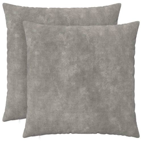 Kudde med kudde HEERLEN 2 st Ljusgrå Mikrofiber Fleece
