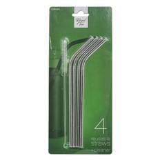 Straws, 4 pcs. w\/cleaner - (Royal Tea)