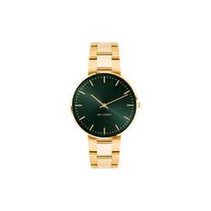City Hall Evergreen armbandsur, green/gold/matt gold