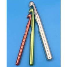 Extra stor virknål, Jumbo aluminiumvirknål, 10 mm, 12 mm, 15 mm virknålstorlekar, Grov garnvirknål, Afghansk virknål, Lätt metallnål, Nybörjarvänlig, - Multifärgad (15 mm,12 mm,10 mm)