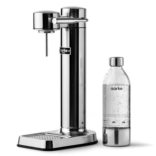 Aarke Carbonator 3, Kolsyremaskin i Rostfritt Stål med BPA-fri Flaska (800ml), Stål