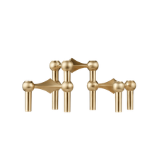 3-pak Lysestage, Brushed Brass
