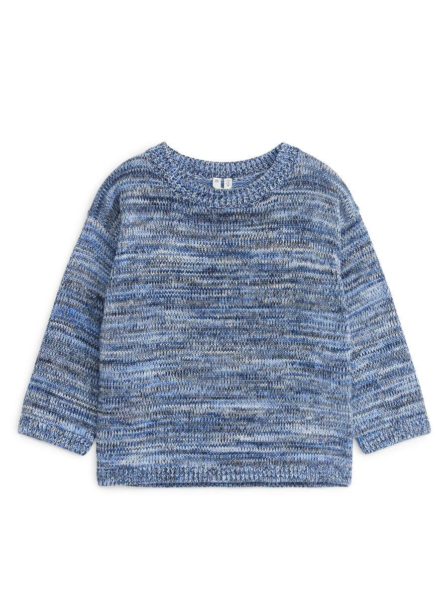 ARKET Knitted Cotton Jumper -Blue, 98/104