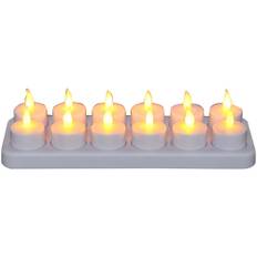 LED fyrfadslys med blafrende flamme plast genopladelig sæt med lys og oplader *TAGES IKKE RETUR*