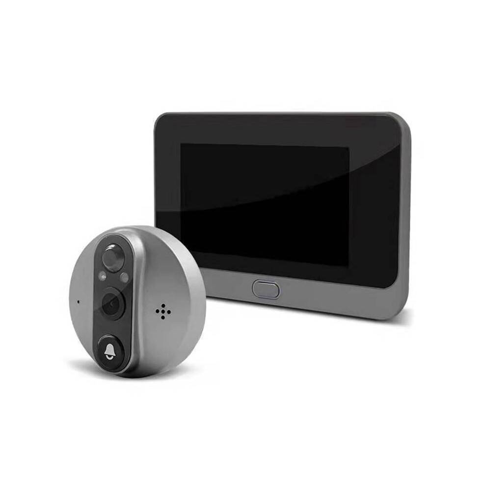Tuya Wifi Cat Eye Doorbell Monitoring 3MP Camera 140 Wide Angle Electronic Cat Eye Observer with 128G Memory Card