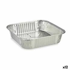 Uppsättning av köksfat Kinvara 23241 Aluminium Fyrkantig 20,5 x 6,5 x 20,5 cm Disponibel (12 antal)