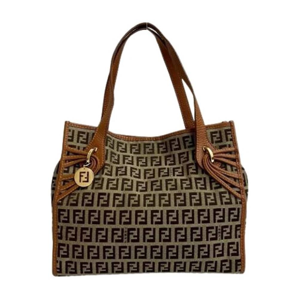 Fendi Vintage Pre-owned Canvas Håndtaske - Vintage - Dame - Brun - ONE SIZE -
