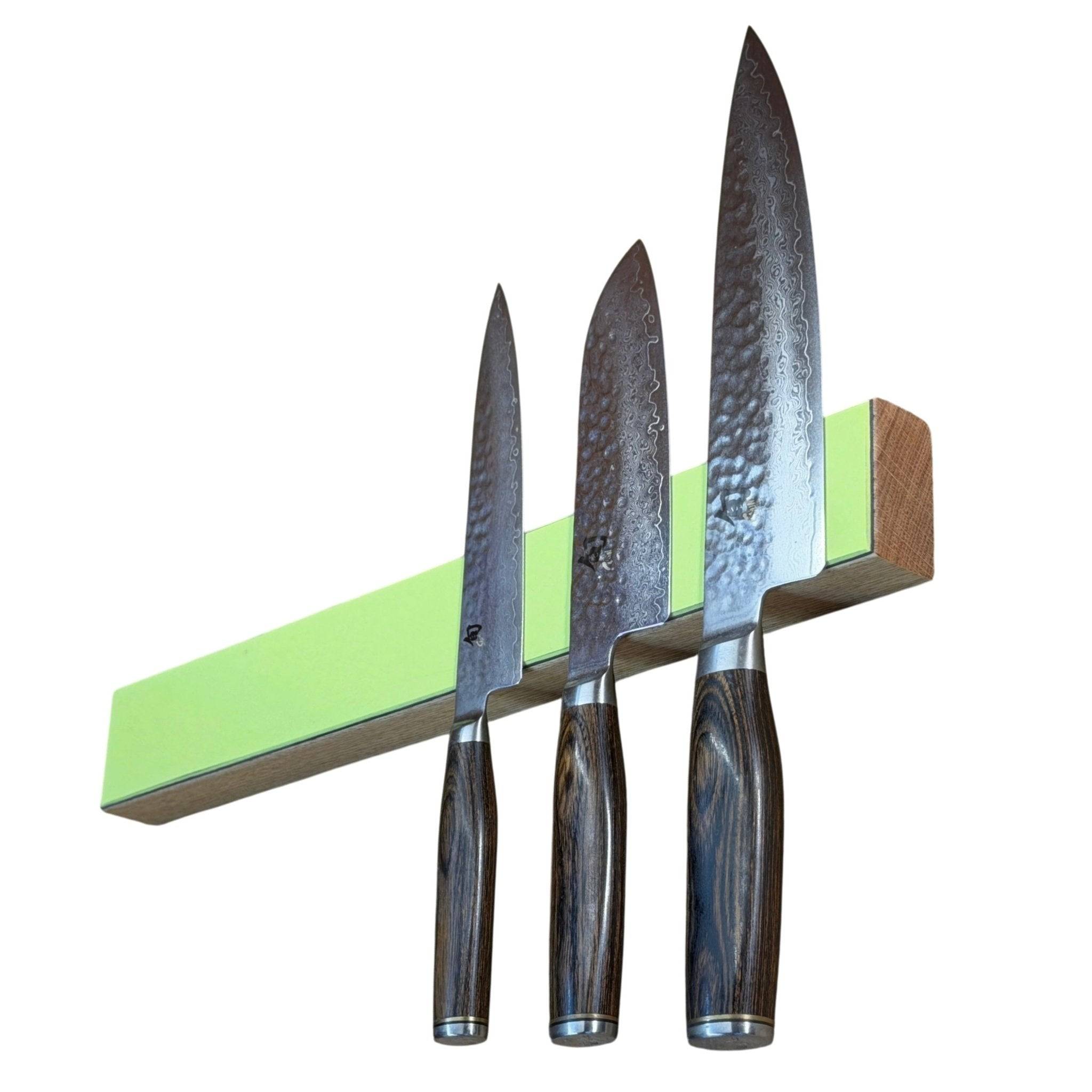 Colors – narrow magnetic knife rail with linoleum front in several finishes - 60 cm / Smoked oak / Enter the desired colour as a note in the cart (e.g. 4186 Orange Blast)