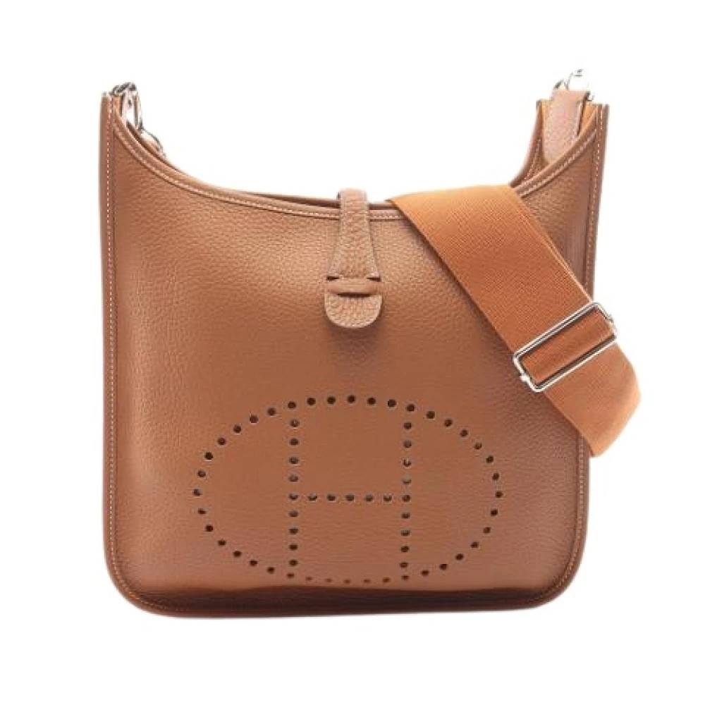 Hermès Vintage Pre-owned Vintage Taurillon Clemence Skuldertaske - Vintage - Dame - Brun - ONE SIZE - Uld