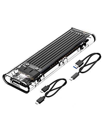 ORICO M.2 NVMe USB-C 10Gbps Transparent Gehüüs Für SSD Schwarz
