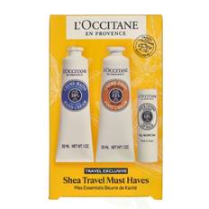 L'Occitane Shea Travel Must-Haves Set 64.5 ml Hand Cream 30ml / Foot Cream 30ml / Lip Balm 4,5gr