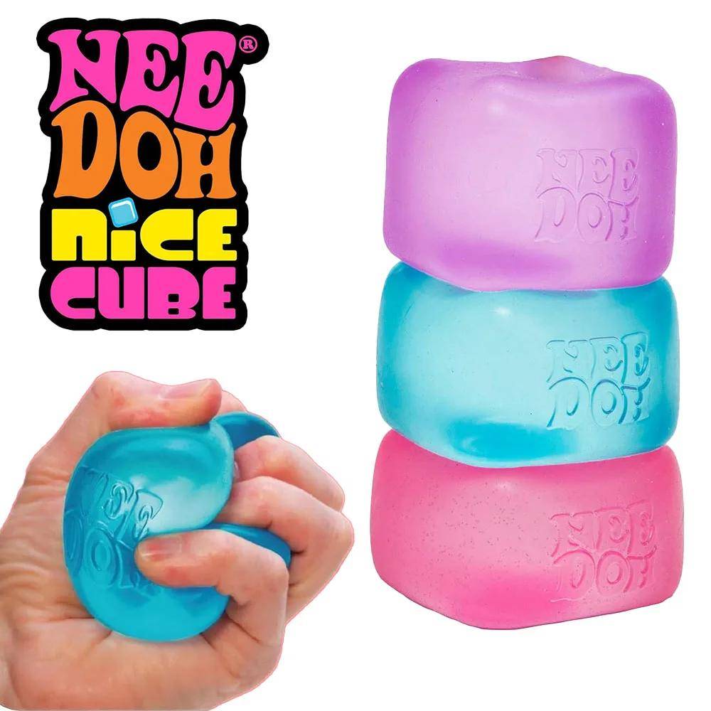 Needoh Nice Cube Tactile Fidgeting Plaything Stress Stress Relief Focus Desk Toy Adults Kids Portable Decompression Cube Multiple Styles
