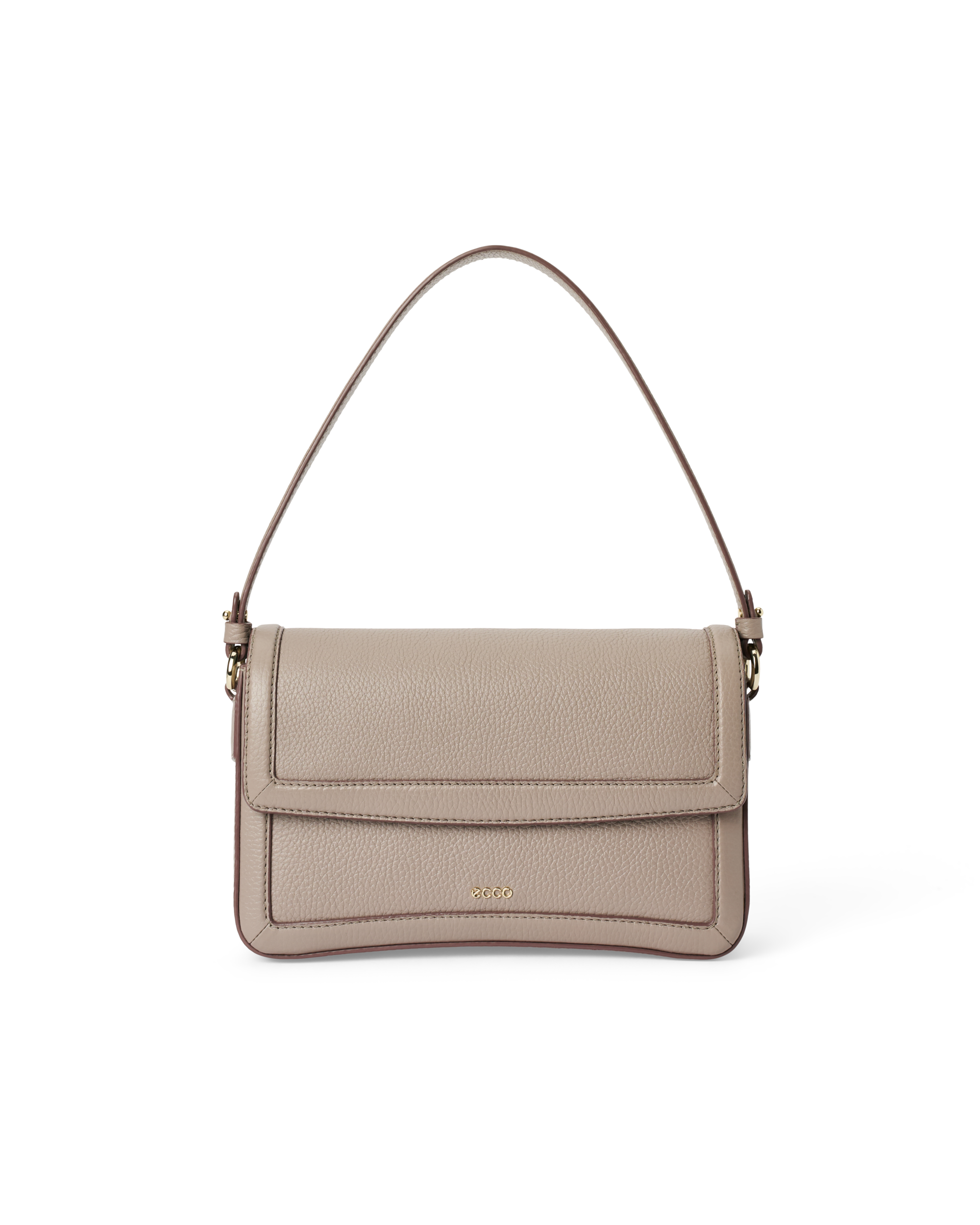 ECCO Pinch Bag - Crossbody lædertaske med opadbuet bund til damer - Beige