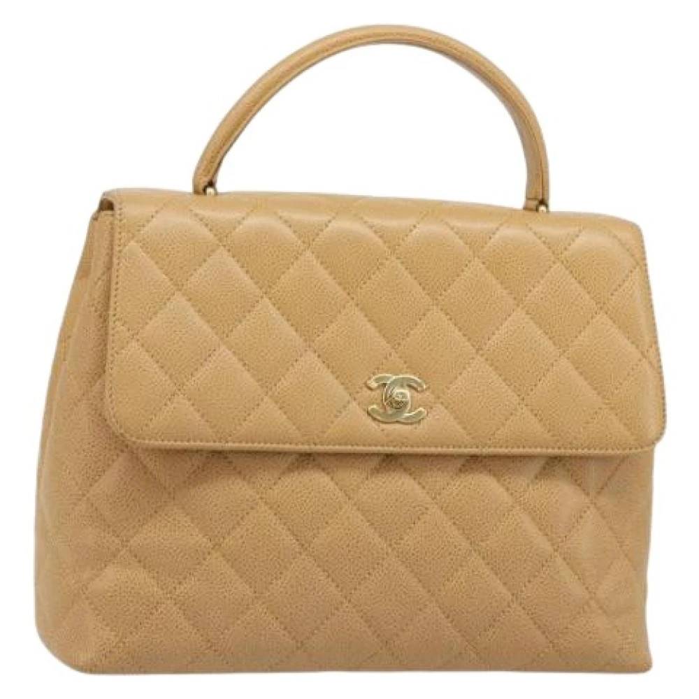 Chanel Vintage Pre-owned Vintage Håndtaske - Vintage - Dame - Beige - ONE SIZE - Uld