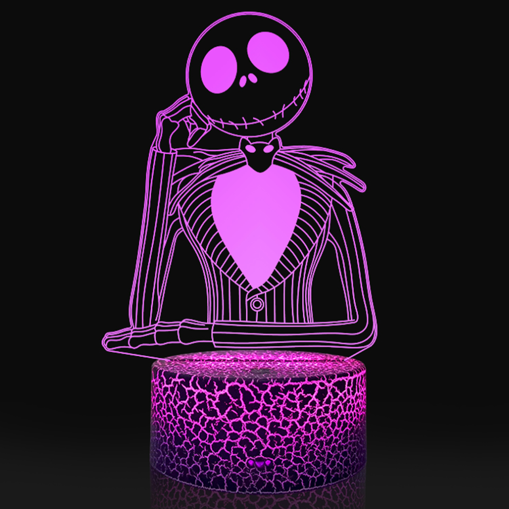 Halloween Town Pumpa Kung Illusion Nattlampa, Kreativ Ljus