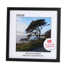 Rustik Sort 20x20 Museumsglas / Profil 2033