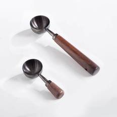 2 Stk Kaffe Måleske Kaffe Målekop SORT Black