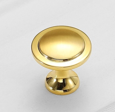 Handtag, Knopp, Metall, Blank Guld"Dorado" 25 mm