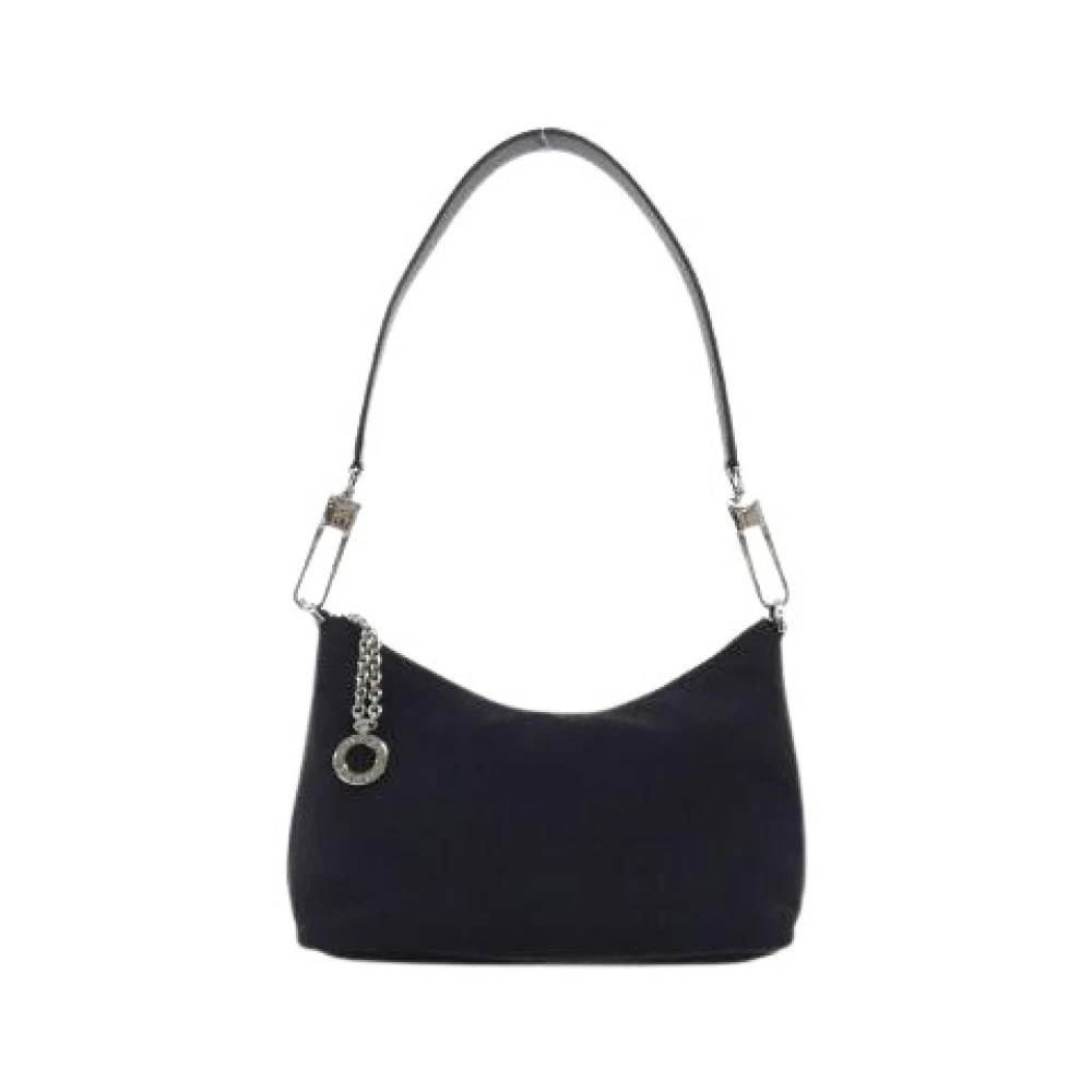 Bvlgari Vintage - Pre-owned Canvas Leather Shoulder Bag Vintage - Dam - ONE Size - Läder