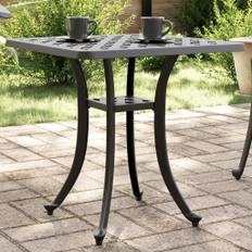 vidaXL havebord 53x53x53 cm støbt aluminium sort