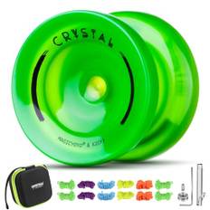 MAGICYOYO K2 JoJo für Kinder, Grünes YoYo leuchtet im Dunkeln, Responsives JoJo für Kinder, Unresponsives Yoyo für fortgeschrittene Spieler, Professionelles Finger-Spin-Tricks Yo-Yo+Jo-Jo Lager-Set