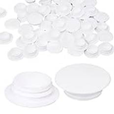 SKIR'CO (100 st) hålpluggar i plast 14 mm, hålpropp för möbler, borrhålskydd, skruvhålsskydd (brun S10)