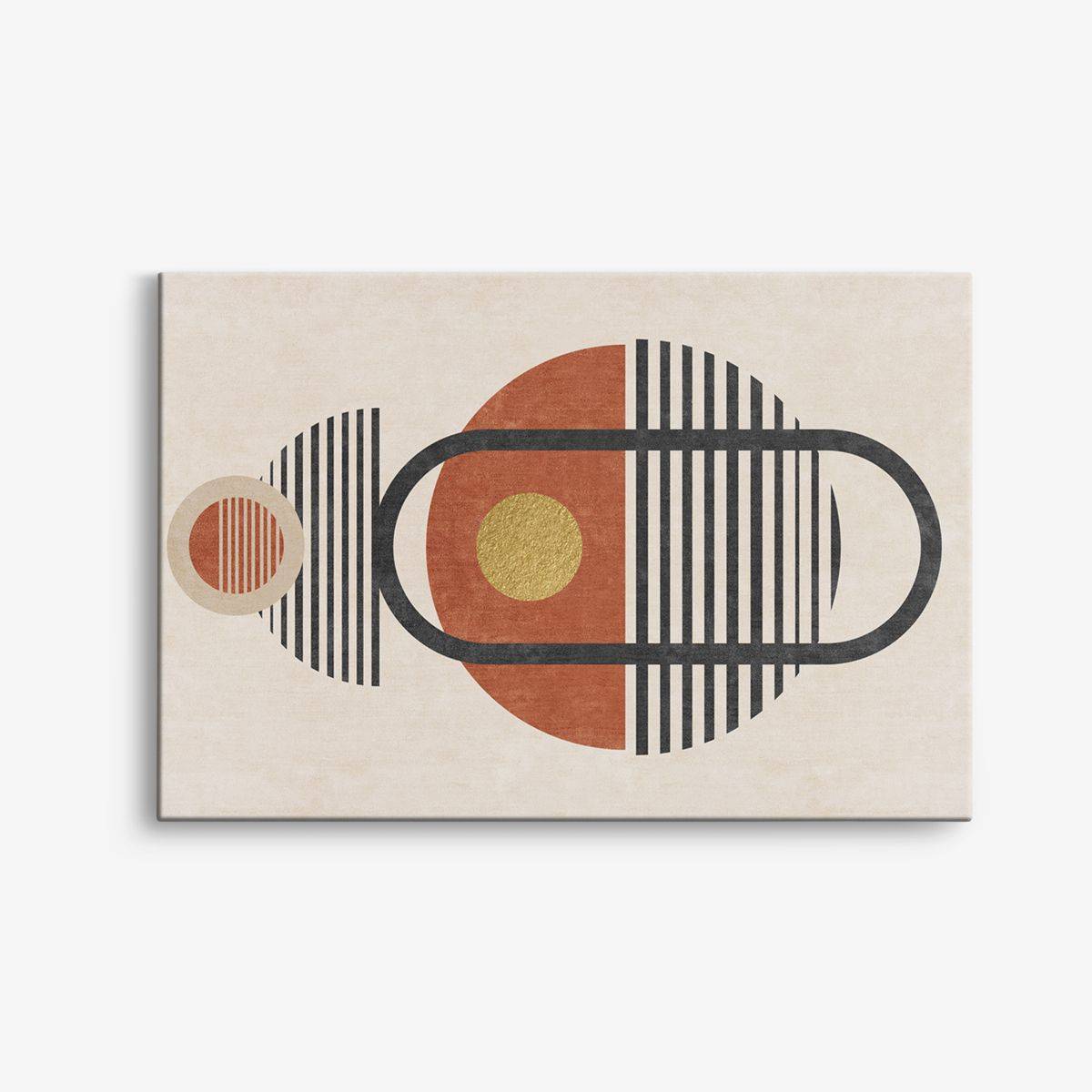Abstrakt Geometrisk Lærred Kunst