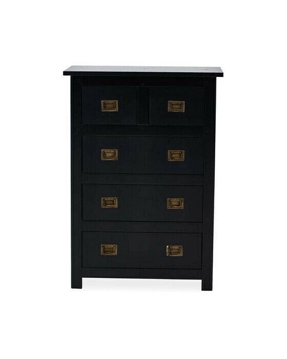 Newport Backbay byrå modern black (B: 75 x H: 100 x D: 38 cm)