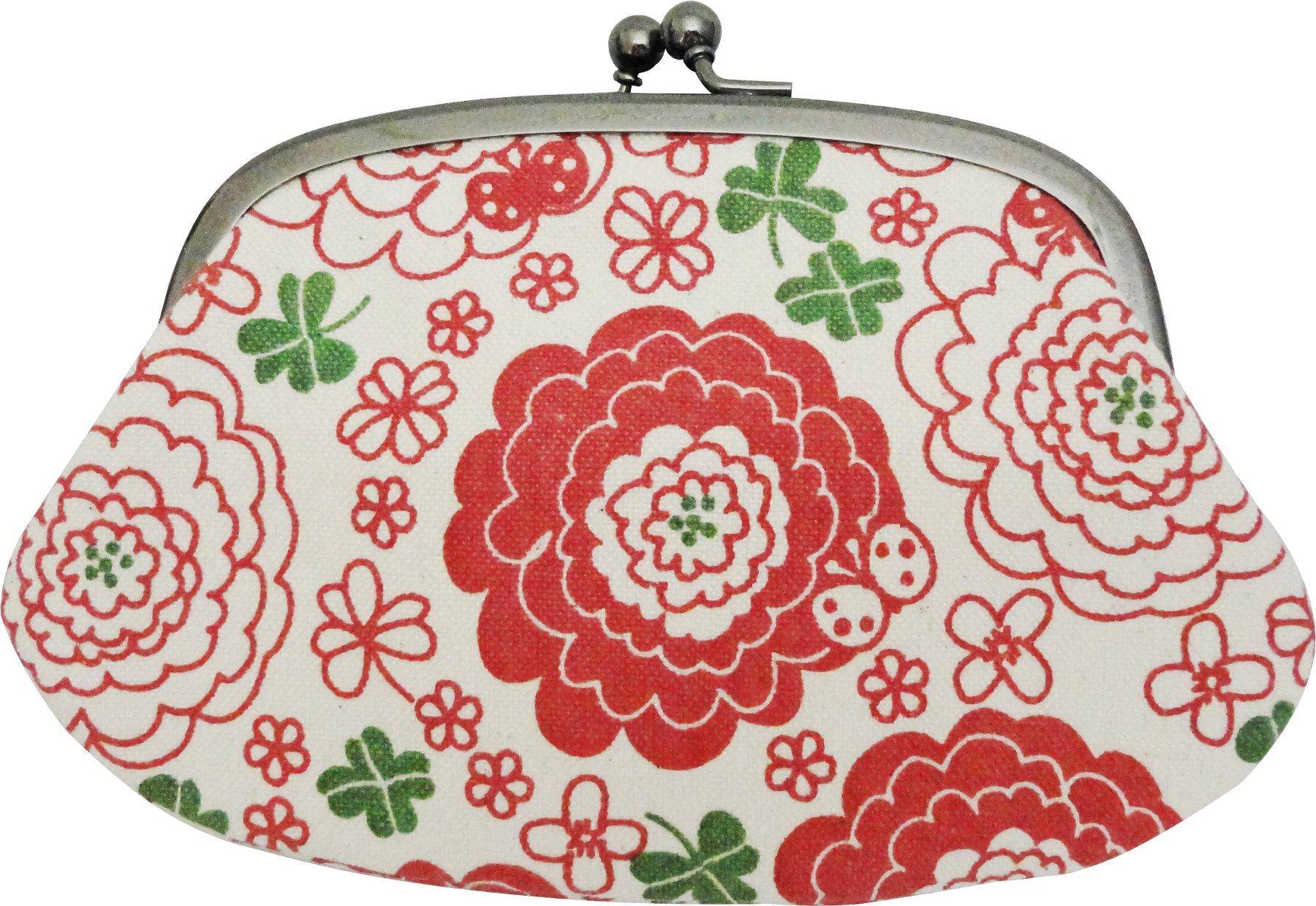 Made in Clasp 17 x x Coin Tekteco Hana Kyosuke, Japan, Parent-Child Wallet, Approx. 10.5 1.5cm, Purse, Canvas,