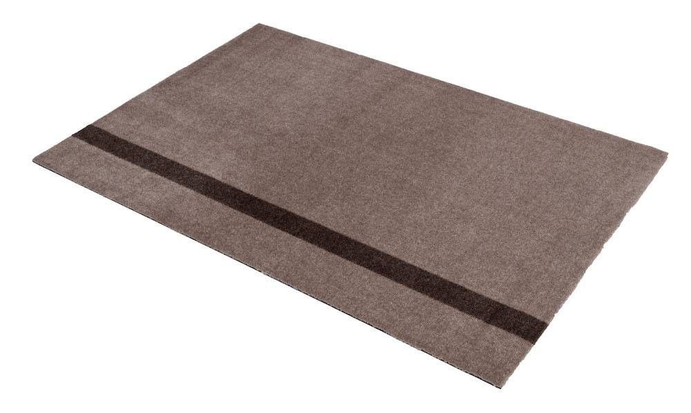 Stripes Vertical Gulvmåtte/Løber - Sand & Brown - Tica Copenhagen - 120x67 cm.