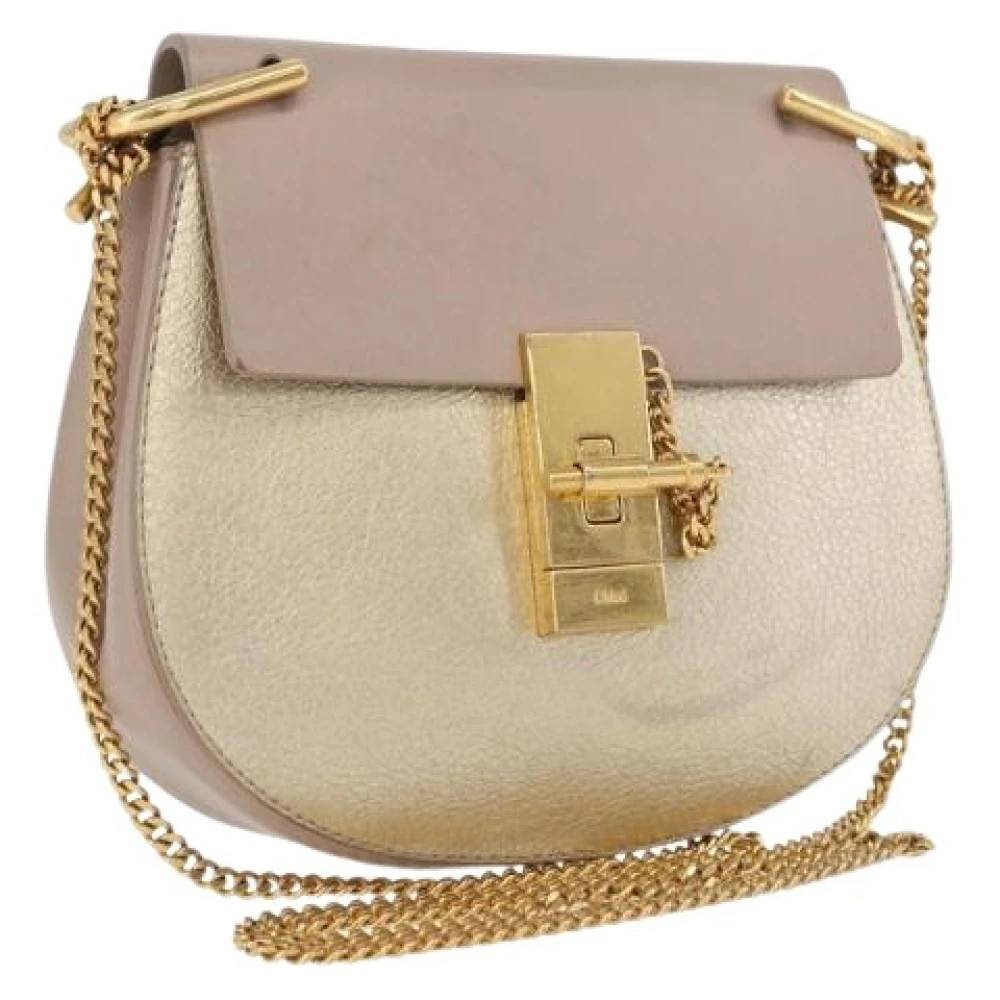 Chloé Pre-owned Pre-owned Laeder skuldertasker - Vintage - Dame - Beige - ONE SIZE - Uld