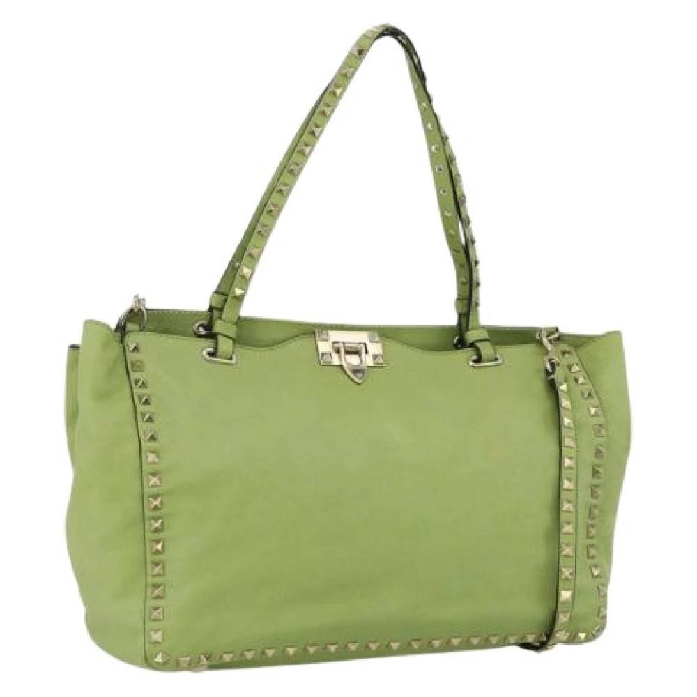 Valentino Vintage Pre-owned Tote Bag - Vintage - Dame - Grøn - ONE SIZE - Uld