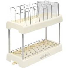 Double-deck Dish Drying Rack Multi Functional Stainless Steel And Plastic Bowl Dish Rack Kitchen Utensil