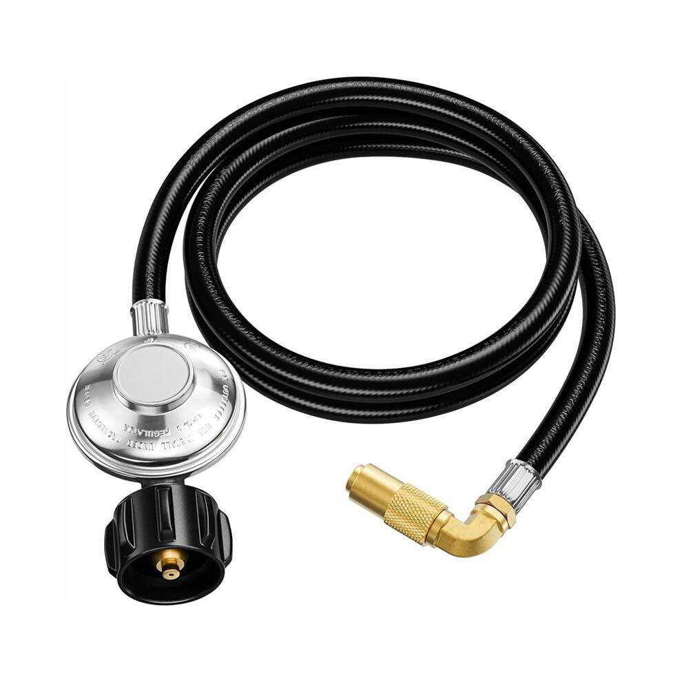 6ft Propane Adapter Hose for Blackstone 17 & 22" Tabletop Griddle, Propane Regulator Hose with 90 Degree Elbow Adapter