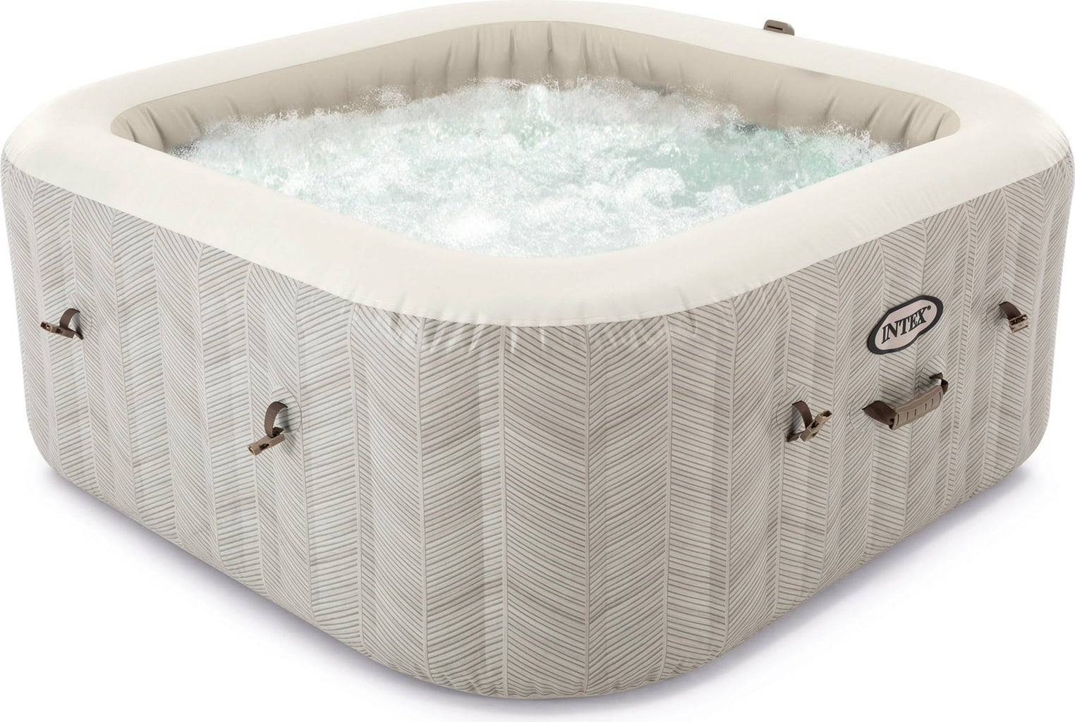 PureSpa Chevron Deluxe Square ⧄ 239 x 71 cm, 1 st. med saltvattensystem och kalkskydd