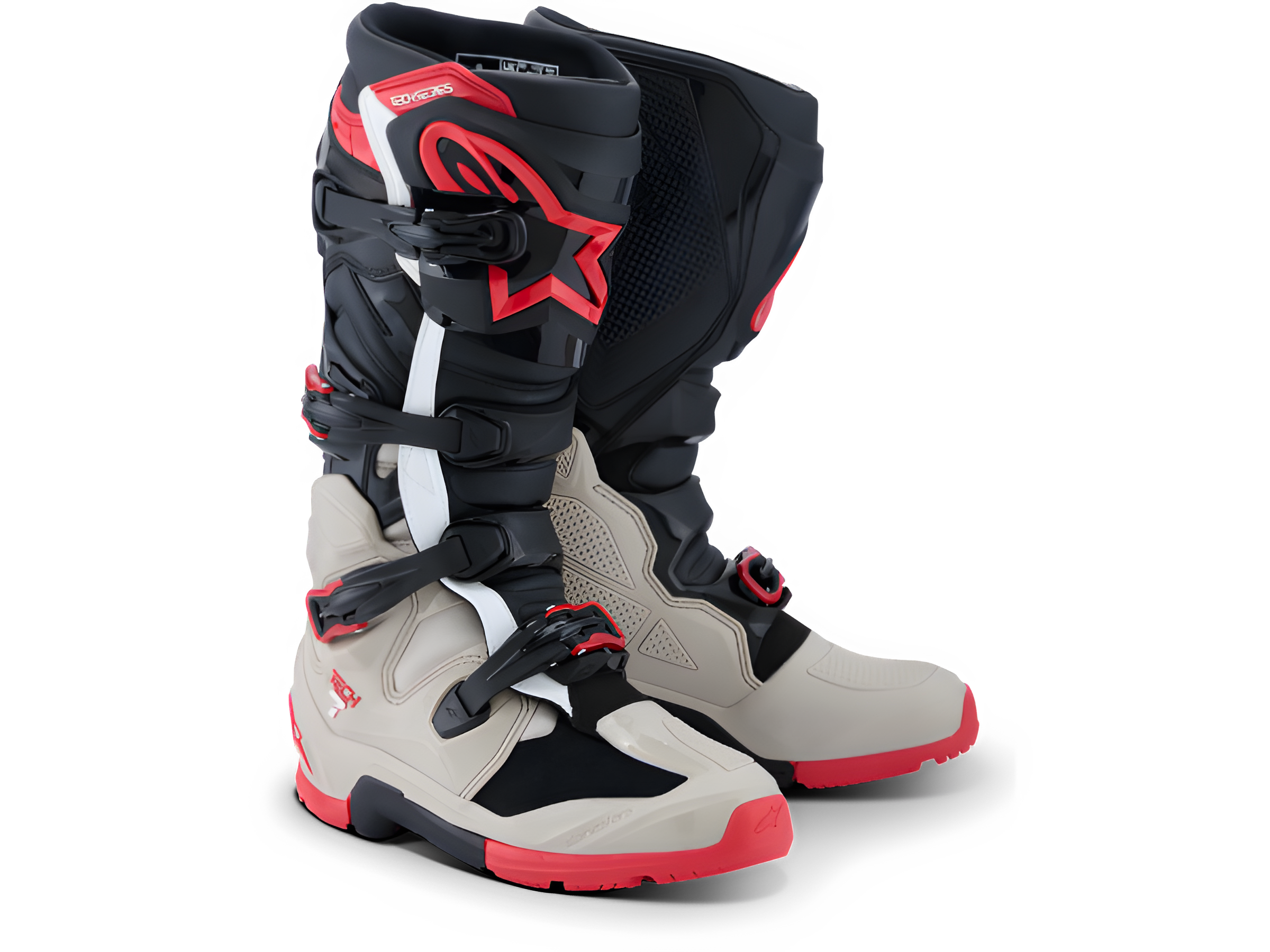 Alpinestars Voksen Tech 7 Enduro Støvle - 44.5 / Sort/Lysegrå/Rød