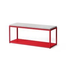 HAY - New Order Bench Combination 100 Red / Remix 123 - TV-bänkar - Stefan Diez - Metall/Textilmaterial
