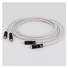 ALNHY Par Silverpläterad Digital Ljudkabel HIFI Digital Koaxialkabel 75 Ohm Digital Kabel DAC-avkodare Ljudkabel(1.5m)